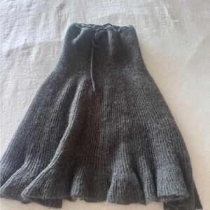Gimaguas Charcoal A-Line Knit Skirt